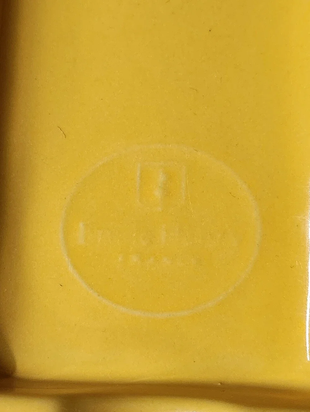 Vintage Emile Henry France Yellow Spoon Rest | French Ceramic Farmhouse Kitchen